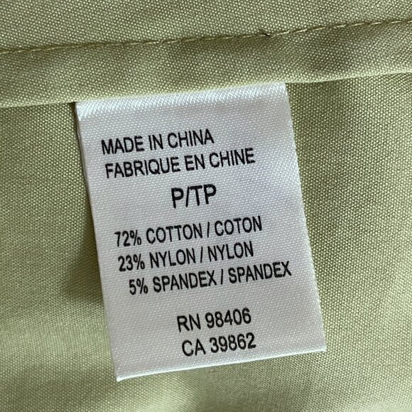 Theory Stretch Cotton "Ivy" Shirt Blouse-Pale Chartreuse Green-Sz 0/XS - Picture 5 of 8